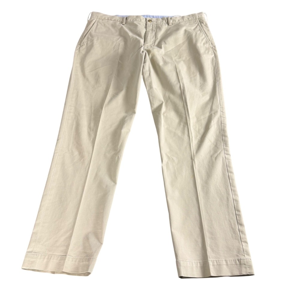 Polo Ralph Lauren Mens Stretch Straight Fit Chino Pants Khaki Tan 40x32